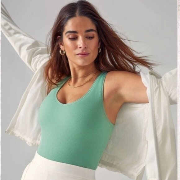 Athleta Tops - Athleta Aurora Rib V-neck Tank, Mint Green, Size Small